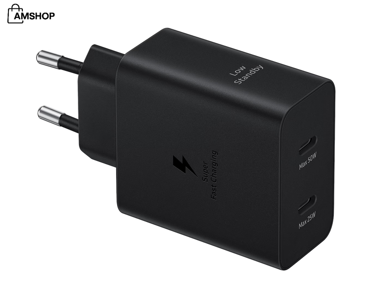 شارژر دیواری 50 وات سامسونگ مدل EP-T5020XBEGWW به همراه کابل USB-C اصل